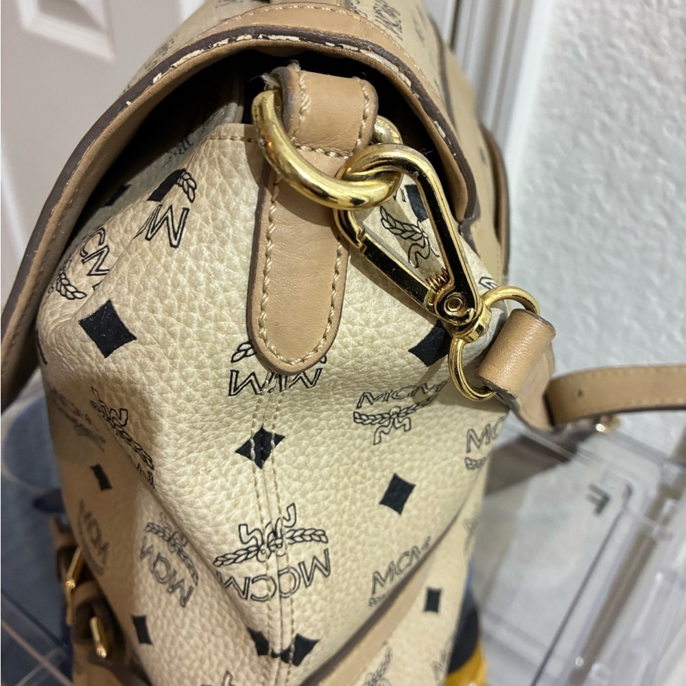 MCM Tan and Black Crossbody Bag - Picture 2 of 7